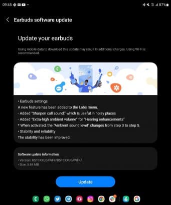 Η ενημέρωση Galaxy Buds2 Pro φέρνει μια εξαιρετικά υψηλή ρύθμιση έντασης περιβάλλοντος