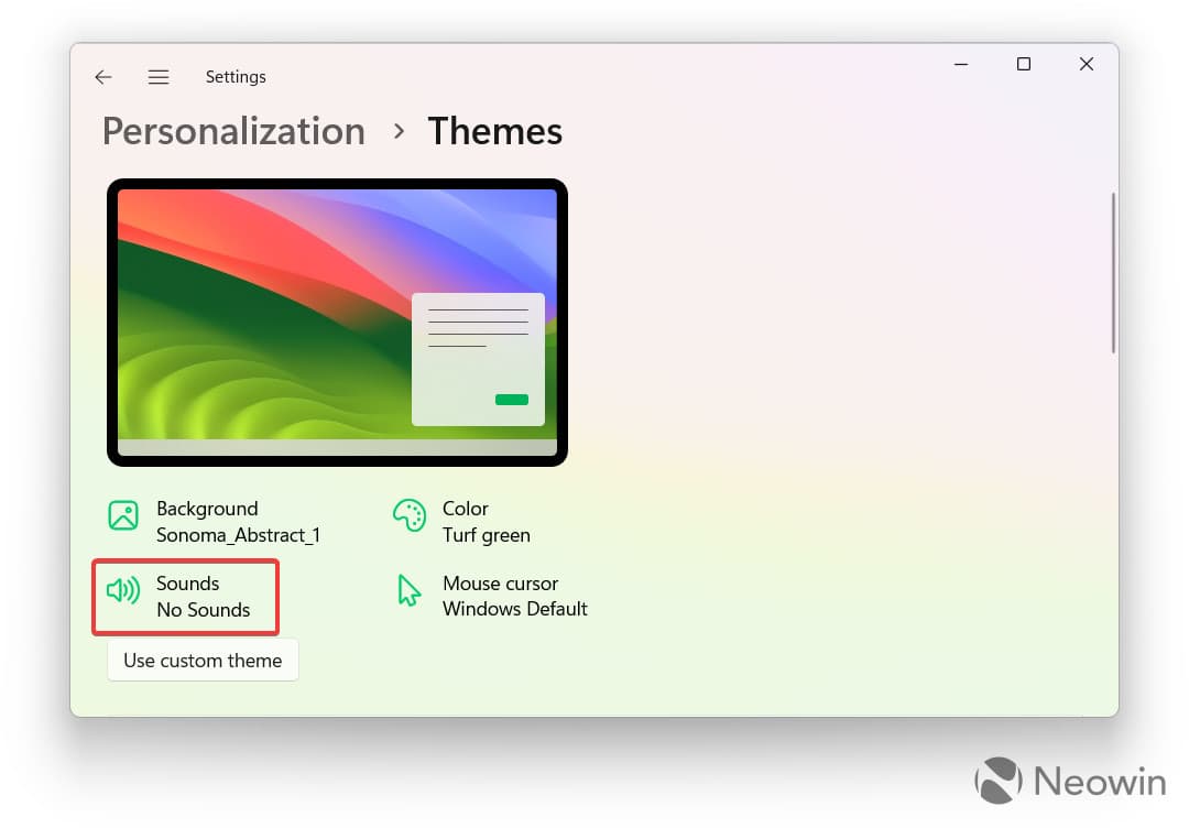 Ένα στιγμιότυπο οθόνης των ρυθμίσεων ήχου στα Windows 11