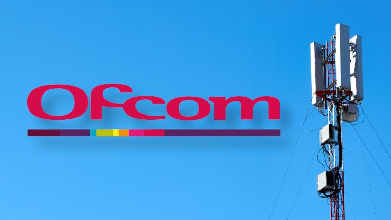 Ofcom logo by cell tower