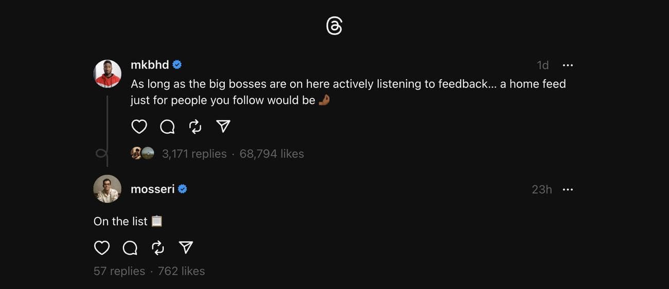 For You Feed for Threads