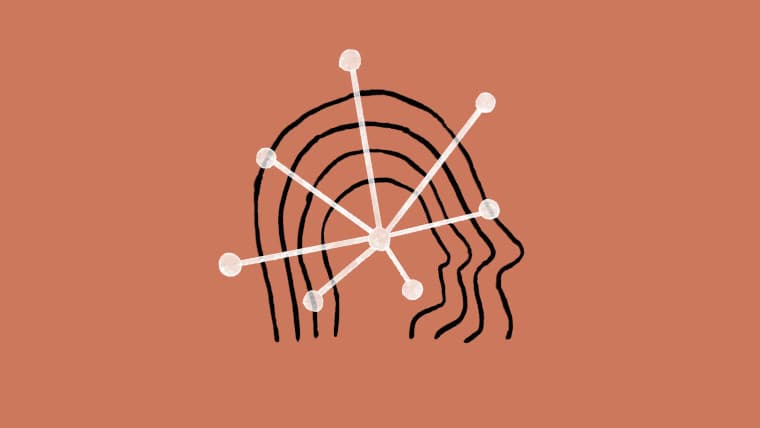 Outline of a human head from the side view