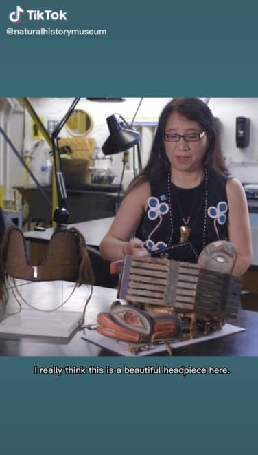 A screenshot of a TikTok video from the American Museum of Natural History.