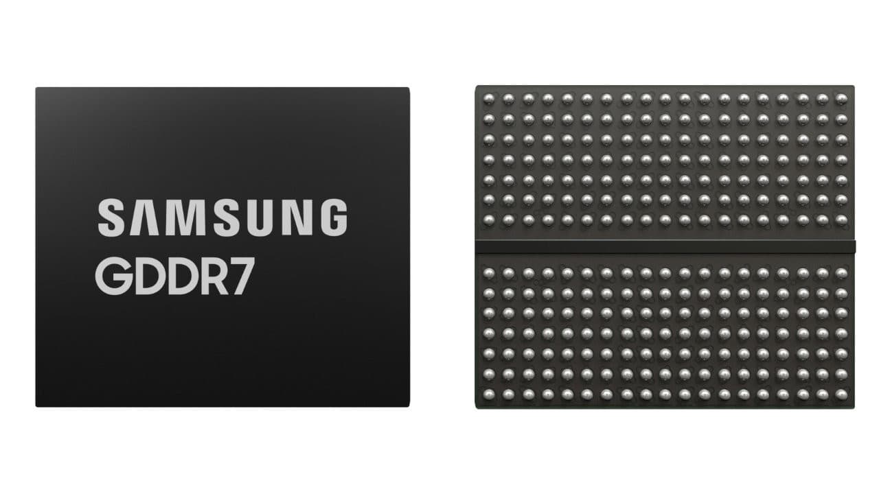 Μια εικόνα των τσιπ GDDR7 της Samsung