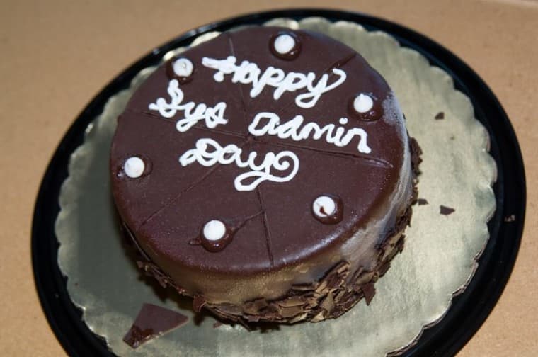 sysadmin day chocolate cake appreciation
