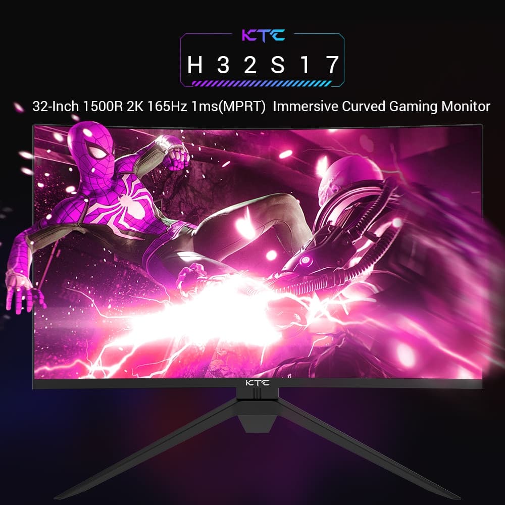 KTC H32S17 : QHD οθόνη 32", με κυρτό HVÁ Panel και ρυθμό ανανέωσης 165hz στα 229€ απο Ευρώπη!