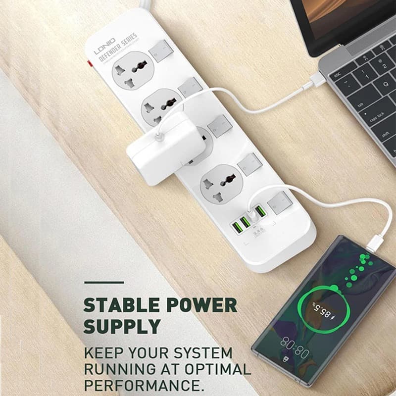 LDNIO SC4408 : Τρομερό τετραθέσιο Universal πολύπριζο με διακόπτη σε κάθε πρίζα και 4 x USB στα 28.5€ τελική τιμή!!