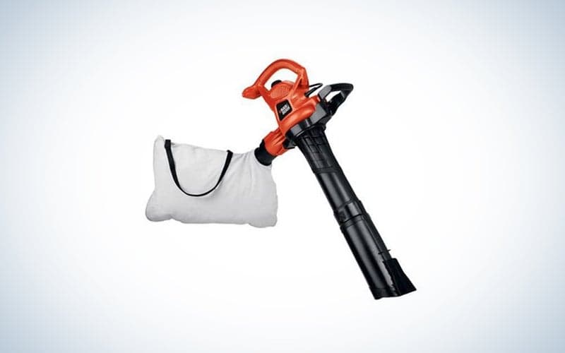 black and orange leaf mulcher