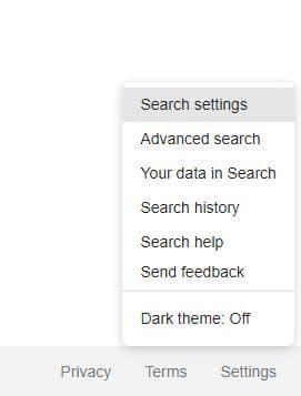 Ρυθμίσεις Αναζήτησης Google