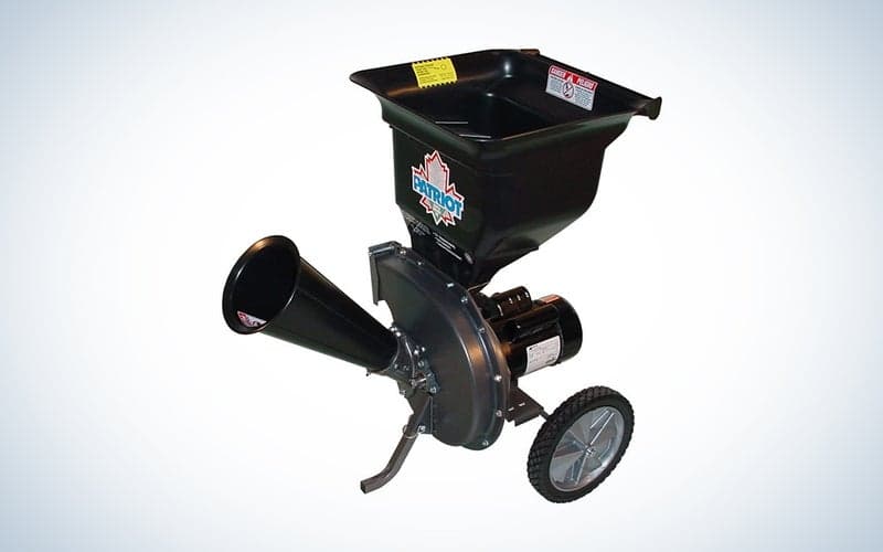 black heavy duty leaf mulcher on wheels