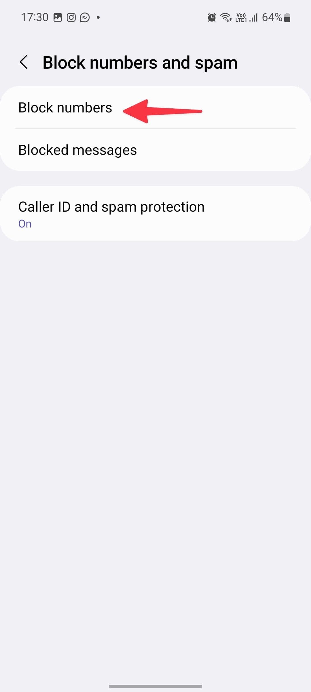 Ανοίξτε τους αριθμούς μπλοκ στη Samsung