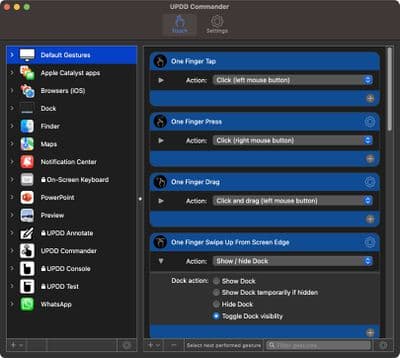 ρυθμίσεις αφής alogic clarity pro
