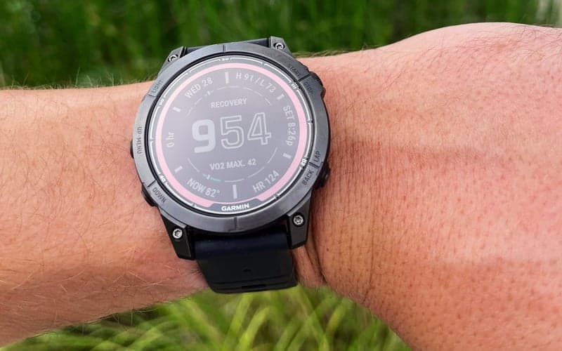 Garmin fÄnix 7 Pro hiking watch on a wrist