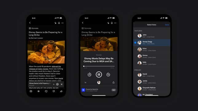 Οι χρήστες μπορούν να κάνουν κλικ στο μικρό εικονίδιο «αναπαραγωγή» στο κάτω μέρος της εφαρμογής για να αποκτήσουν πρόσβαση στην ελεύθερη λειτουργία ομιλίας σε κείμενο.