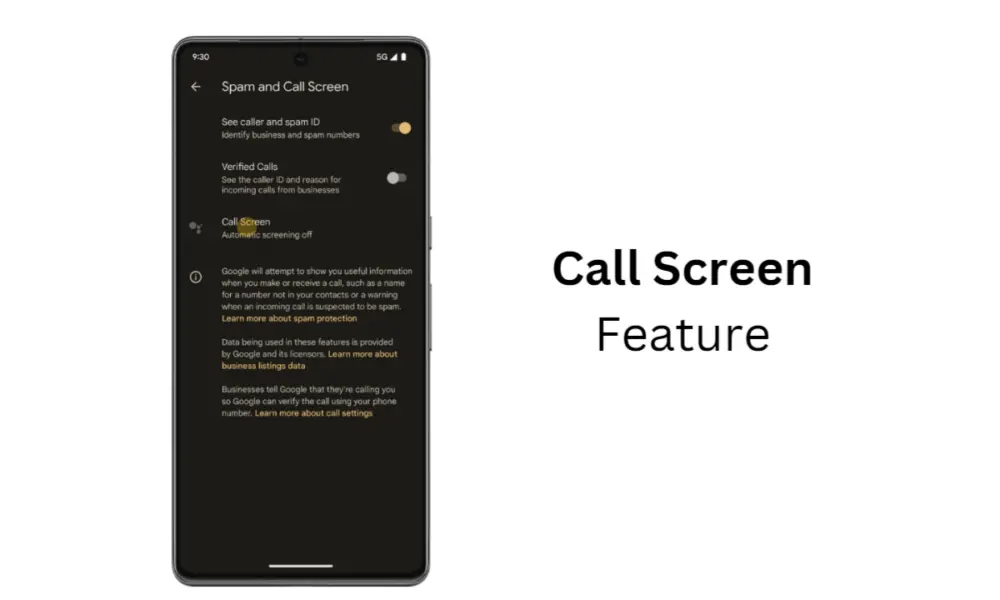 call screne feature