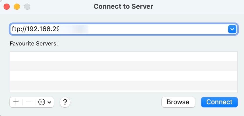 Connect to server on Mac