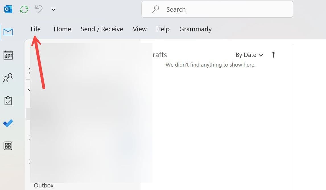 Αρχείο στην επιφάνεια εργασίας του Outlook