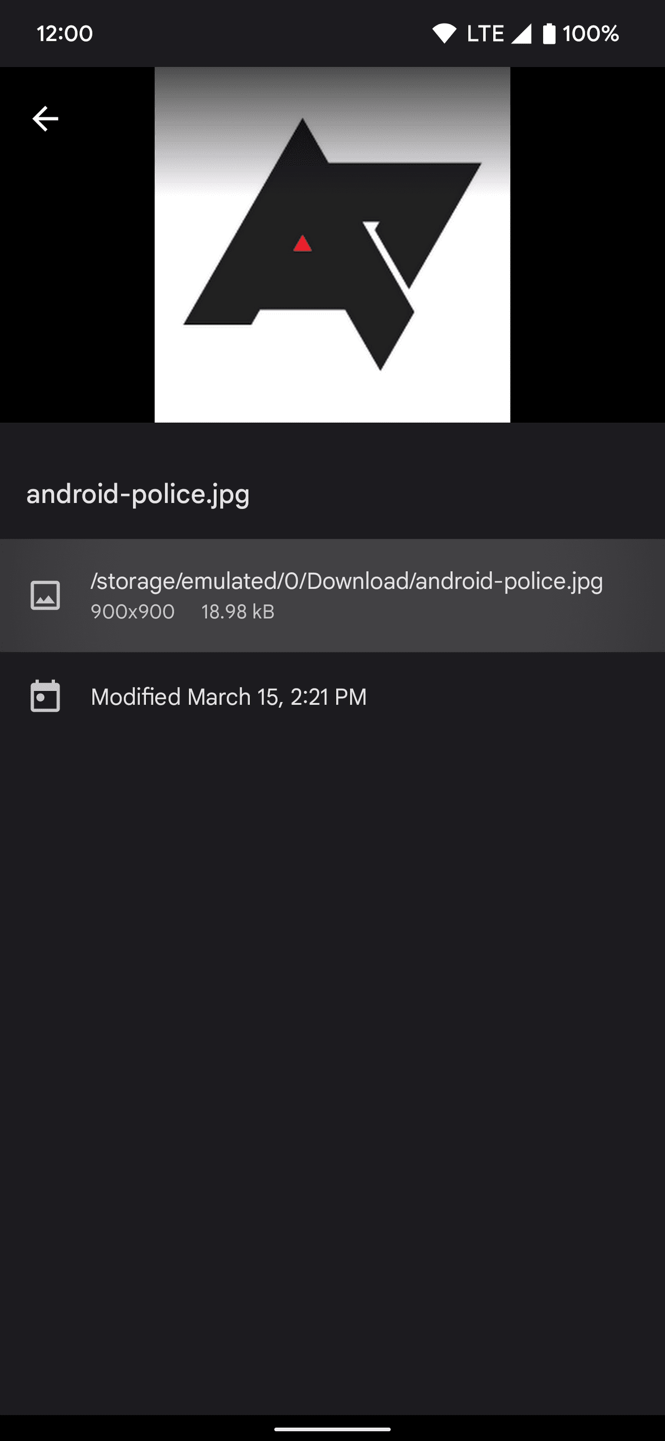 Η εφαρμογή Files by Google στο Android δείχνει τη θέση του αρχείου για τον προεπιλεγμένο φάκελο Λήψης στον εσωτερικό χώρο αποθήκευσης
