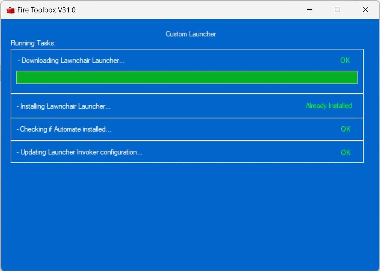 Εγκατάσταση εκκίνησης χρησιμοποιώντας το Fire Toolbox