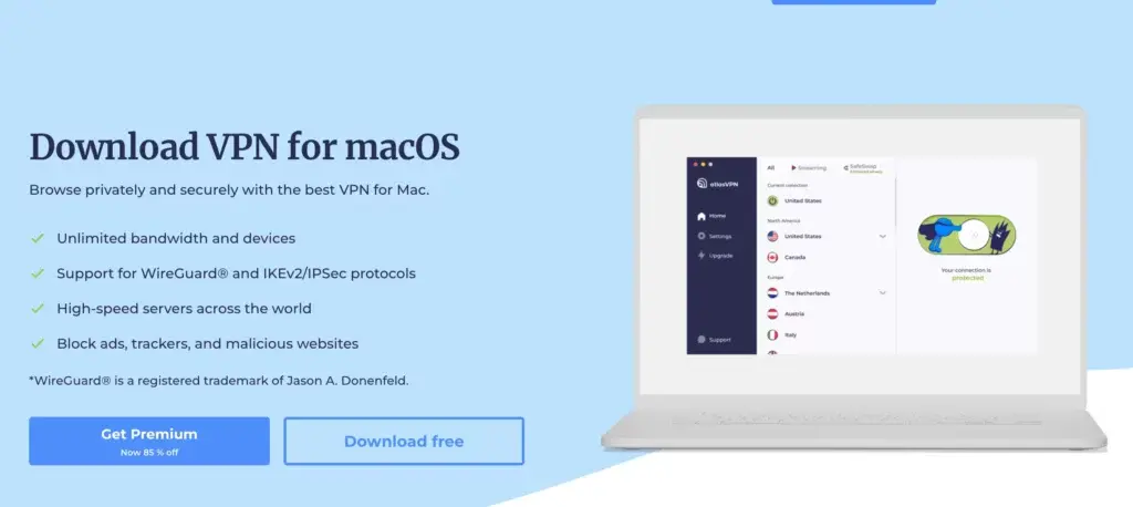 Atlas VPN: Δωρεάν VPN για το πρόγραμμα περιήγησης Safari