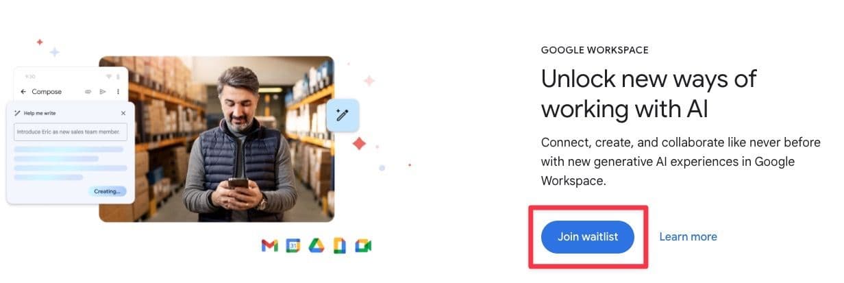 Στιγμιότυπο οθόνης αρχικής σελίδας των Εργαστηρίων Google