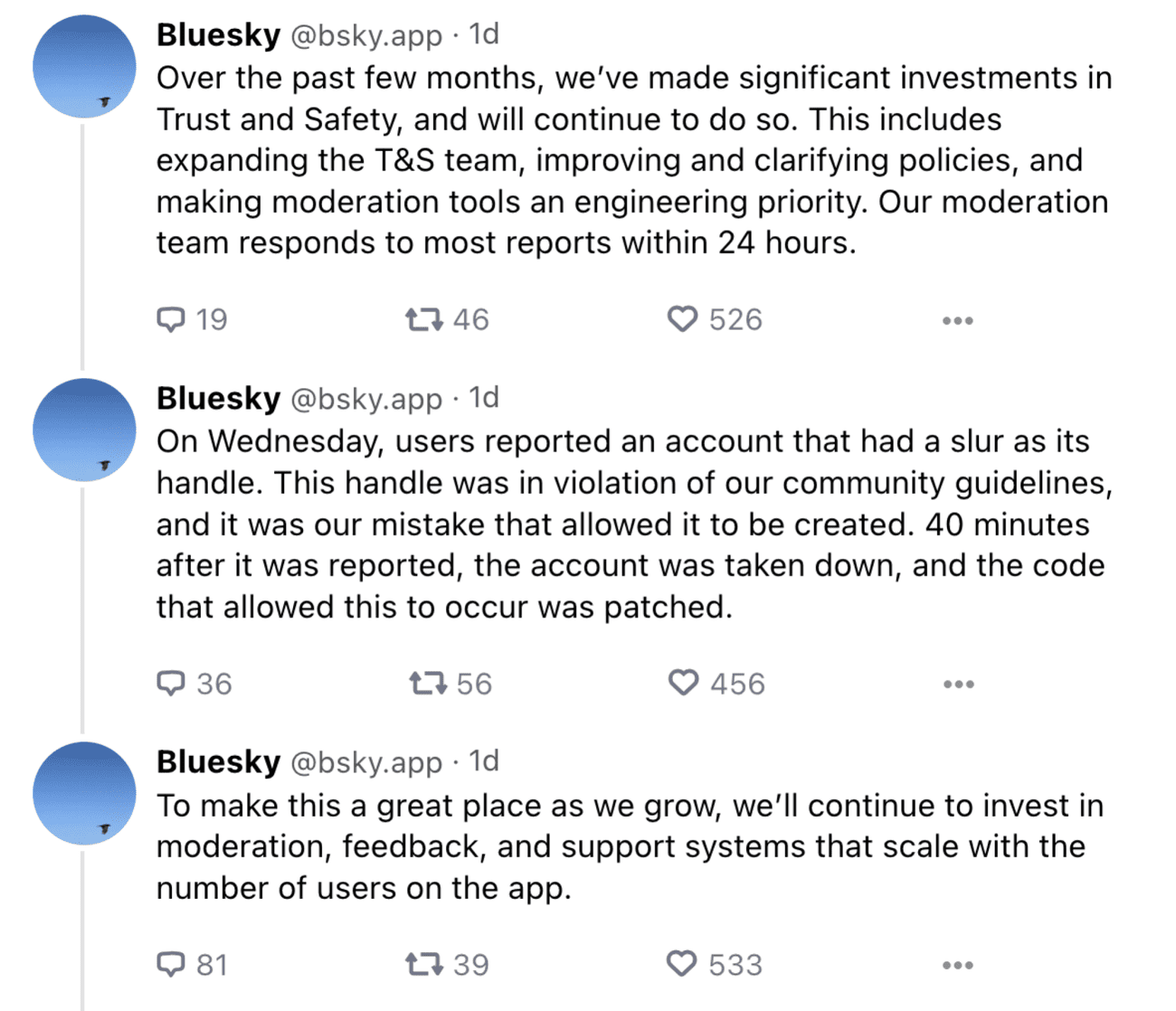 Δημόσια δήλωση Bluesky