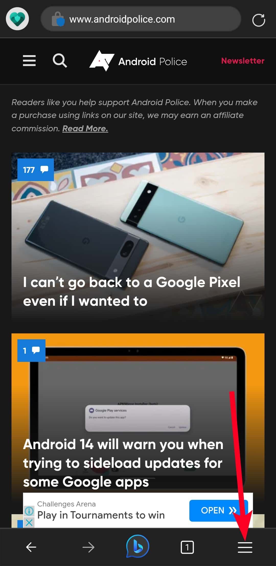 Εφαρμογή Microsoft Edge για κινητά