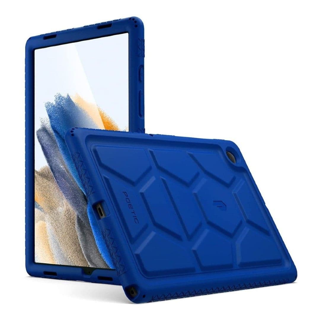 Render της παιδικής θήκης Poetic turtleSkin για Samsung Galaxy Tab A8 σε μπλε χρώμα