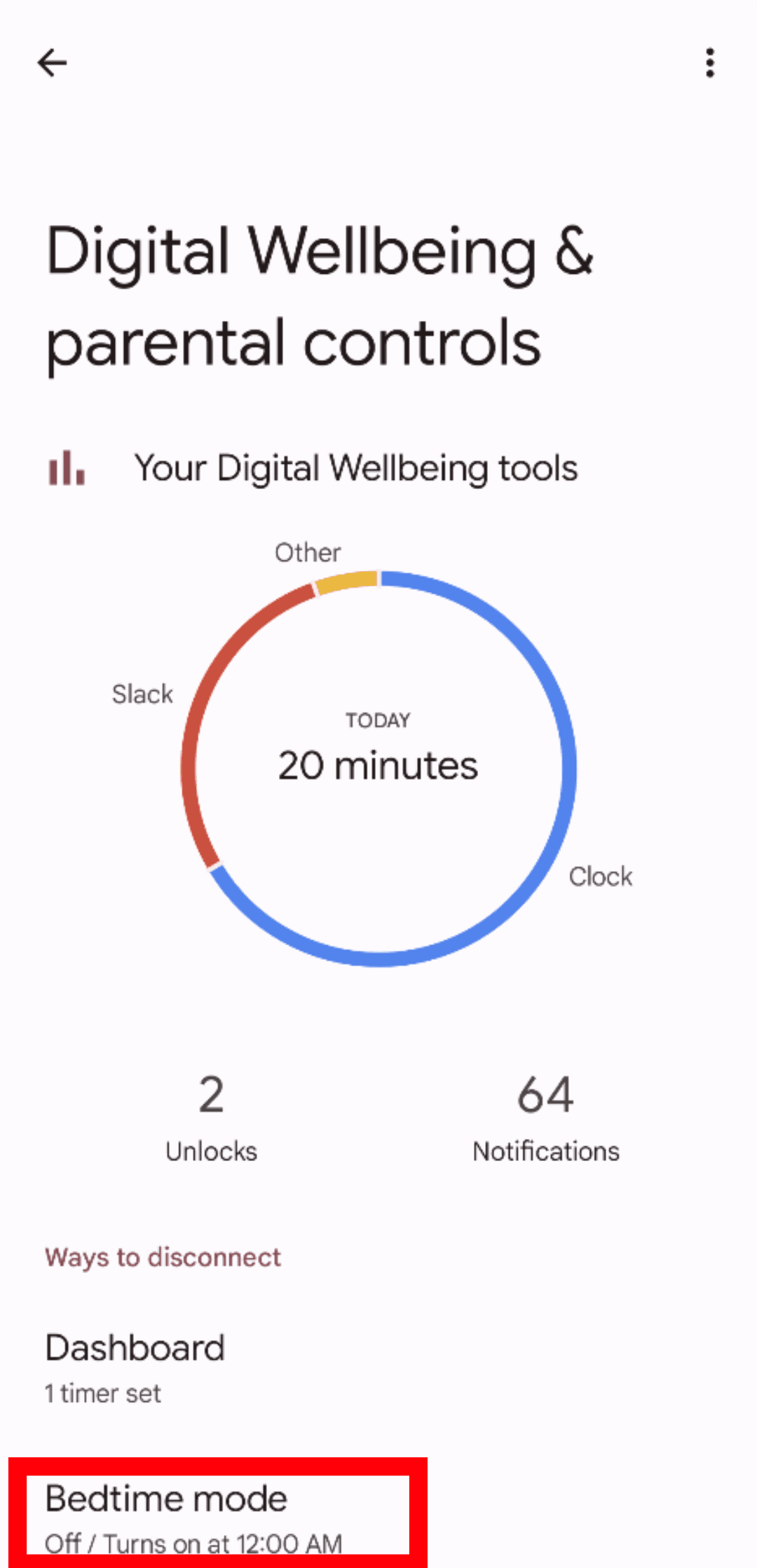 Στιγμιότυπο οθόνης των ρυθμίσεων Google Pixel