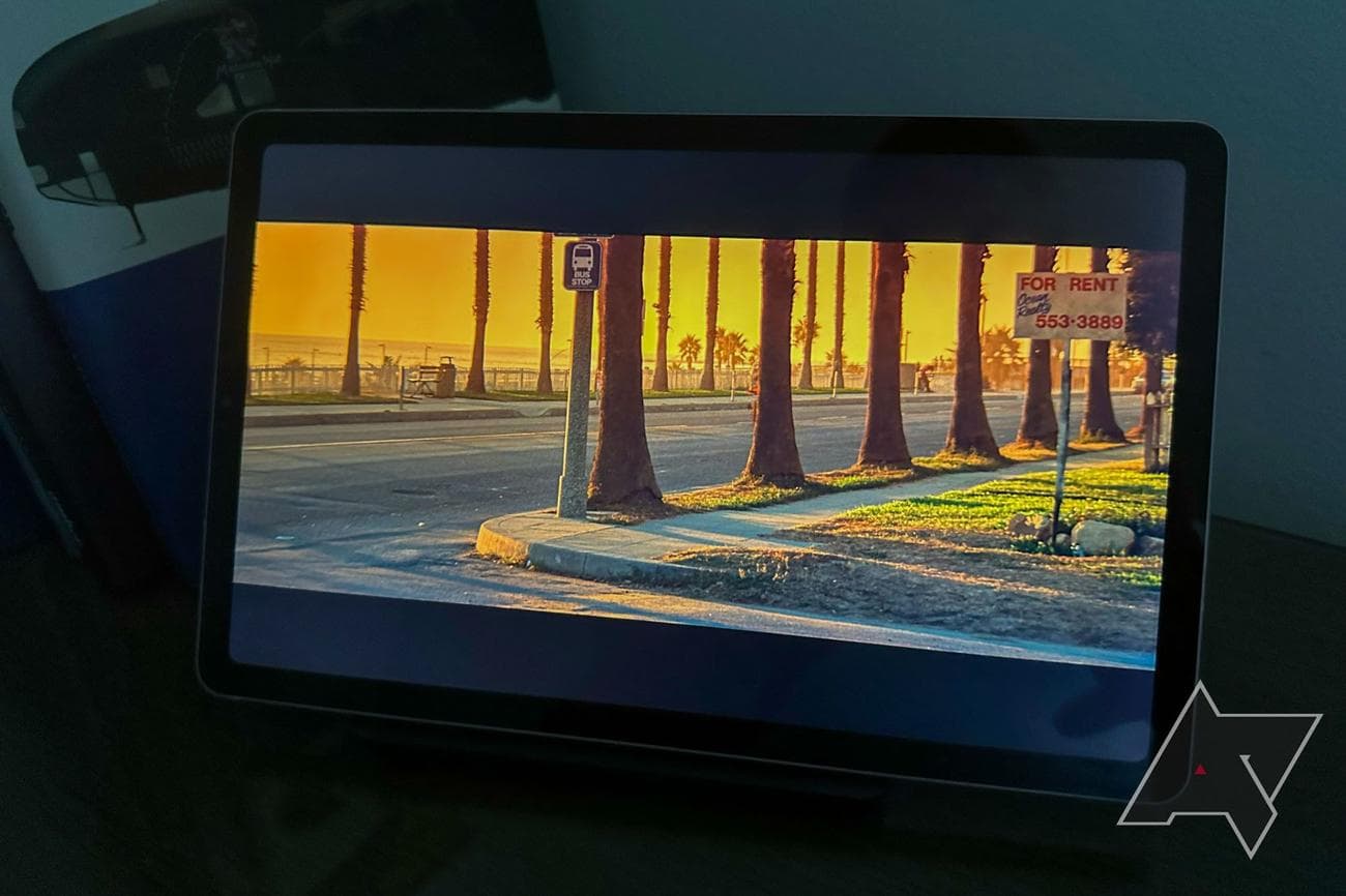 Movie playing on Samsung Galaxy Tab S6 Lite.