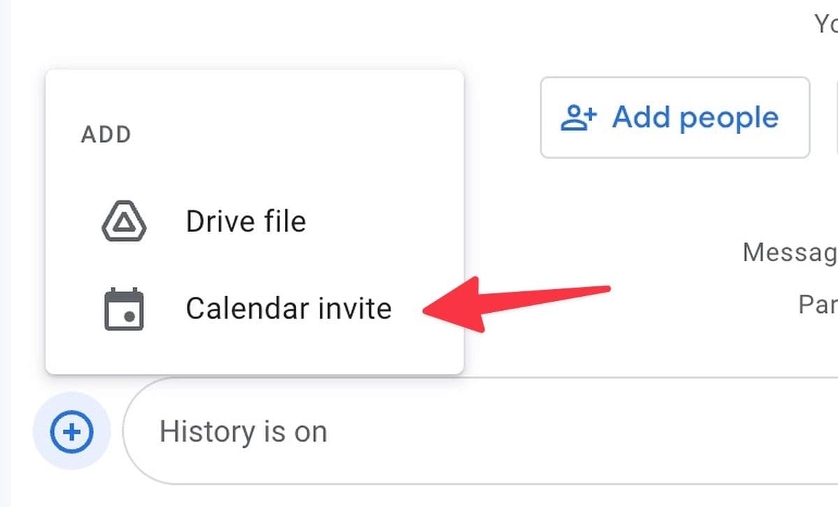 δημιουργία πρόσκλησης ημερολογίου στο Spaces