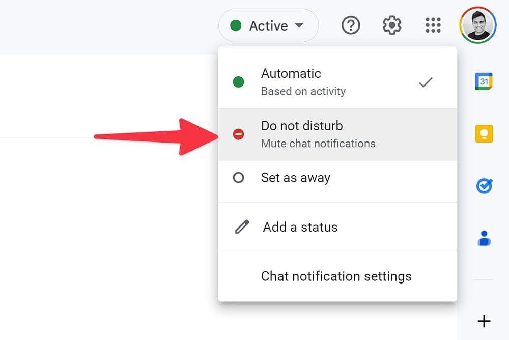 ενεργοποιήστε τη λειτουργία Μην ενοχλείτε στο Google Spaces