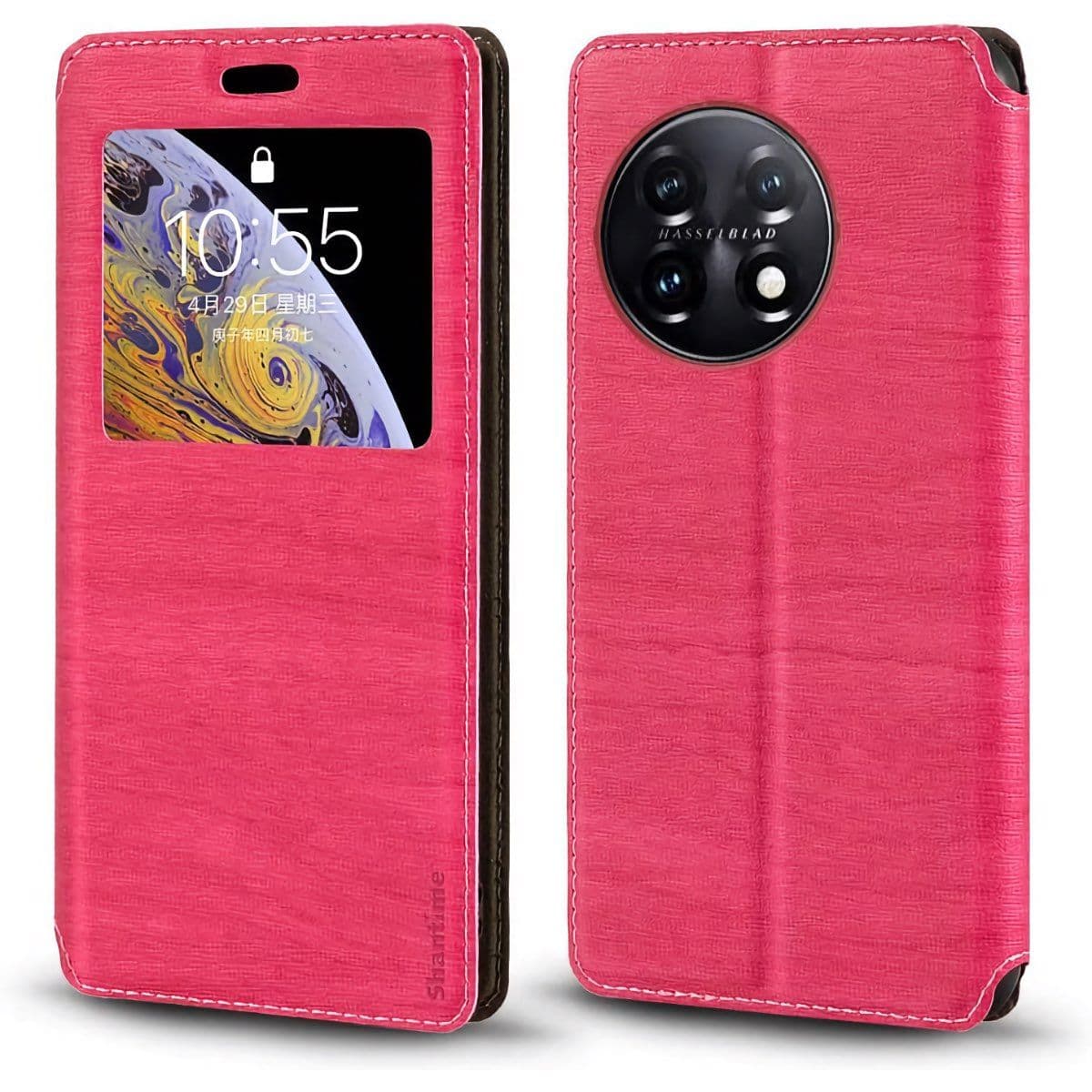 Δερμάτινη θήκη πορτοφολιού Shantime για OnePlus 11