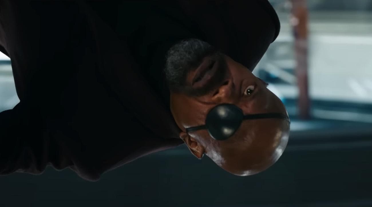 Ο Nick Fury (Samuel L. Jackson) στο τρέιλερ 1 των Marvels.