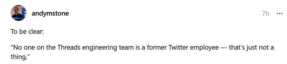Σε ένα νήμα, ο διευθυντής επικοινωνίας της Meta, Άντι Στόουν, αντικρούει την κατηγορία του Μασκ - ο Μασκ κατηγορεί τον Μέτα για εξαπάτηση για να δημιουργήσει το αντίπαλό του στο Twitter Threads.  έρχεται μήνυση;