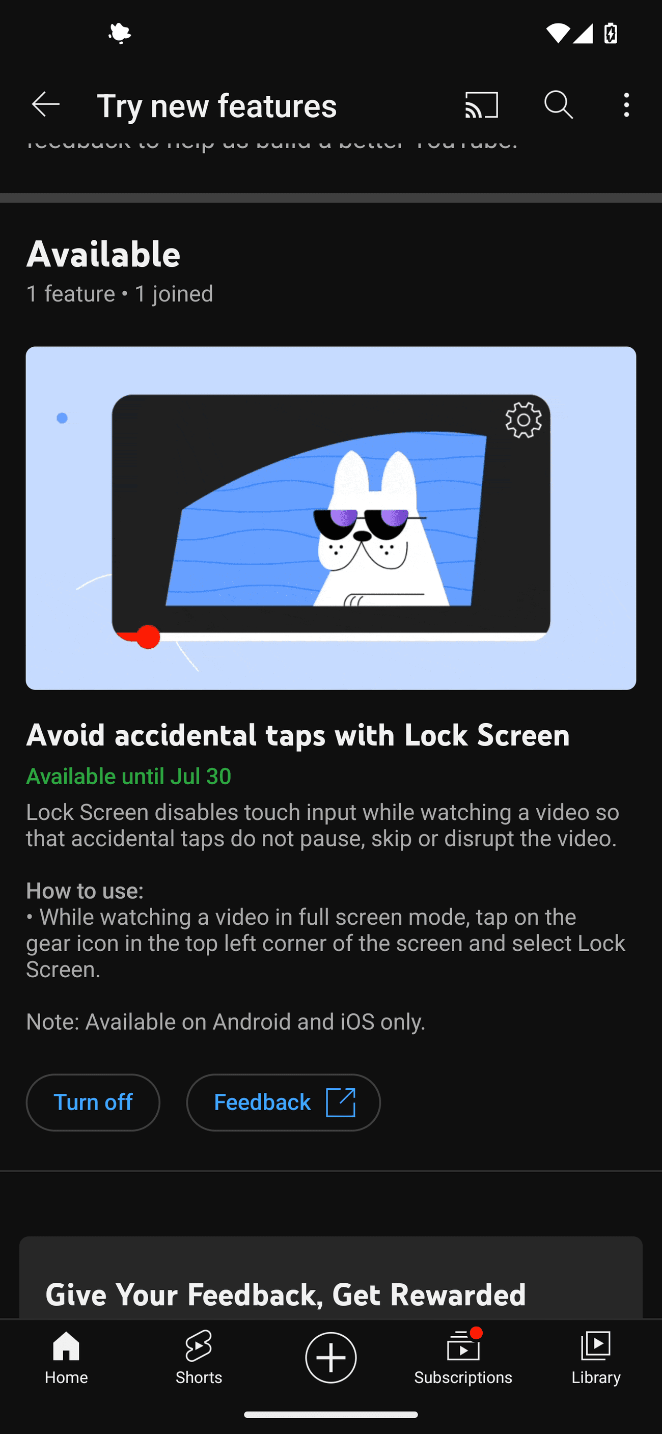 YouTube-premium-screen-lock