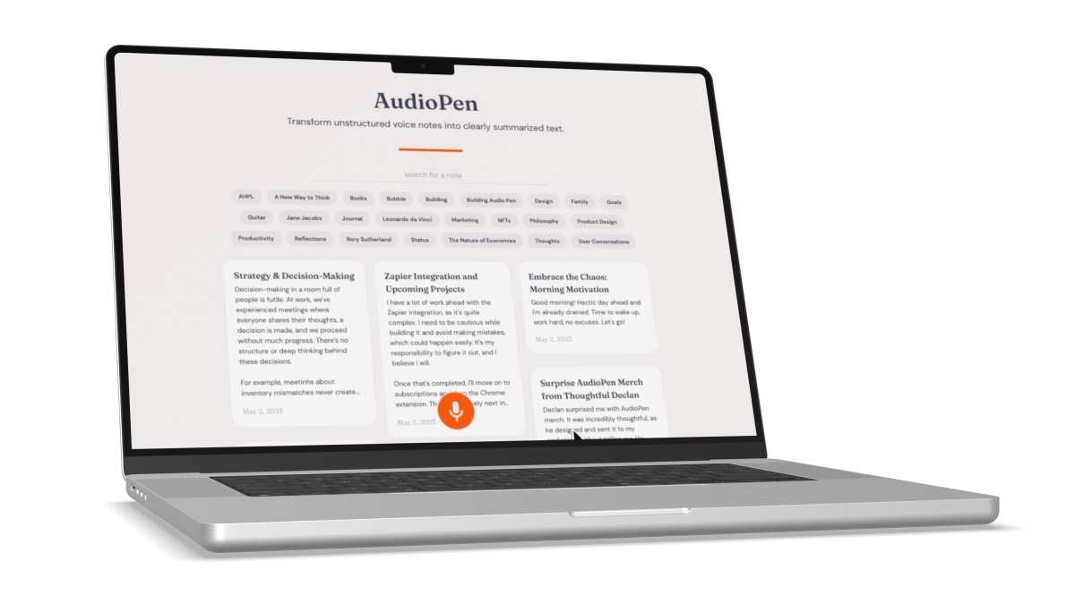 Το AudioPen είναι μια εξαιρετική εφαρμογή web για τη μετατροπή της φωνής σας σε σημειώσεις κειμένου
