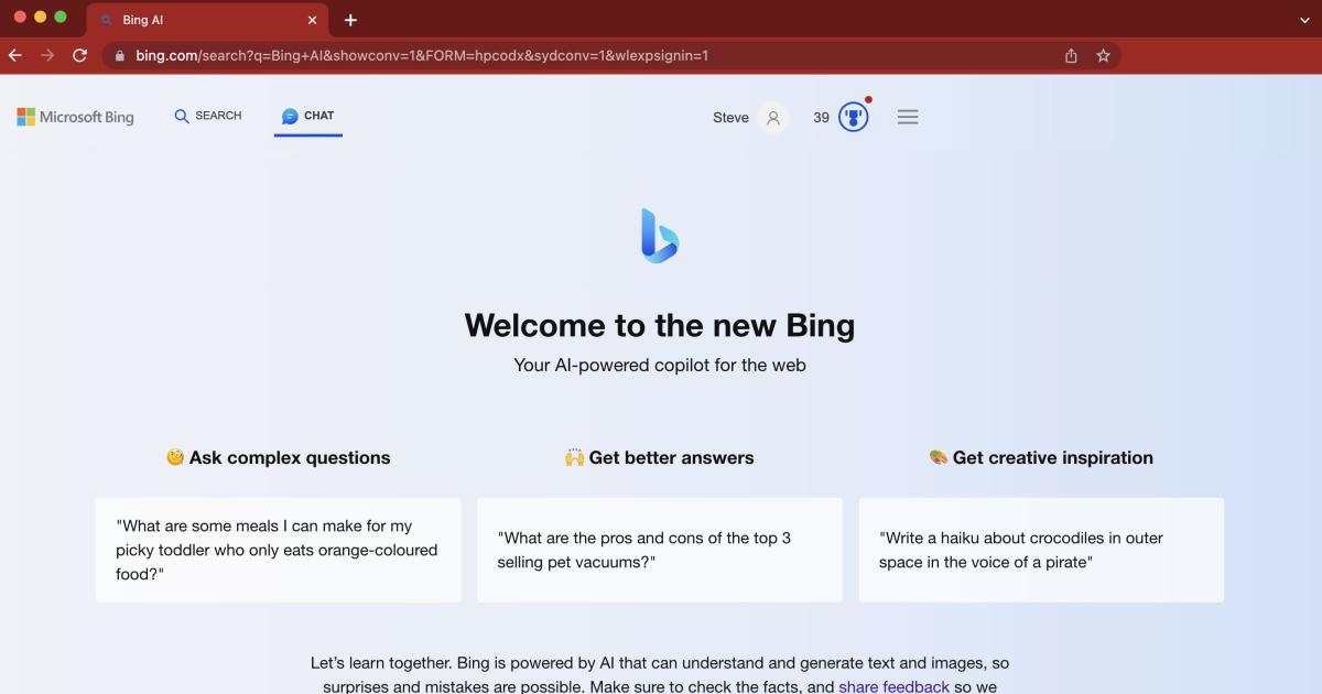 Το Bing Chat που υποστηρίζεται από την τεχνολογία OpenAI κυκλοφορεί στο Chrome και το Safari
