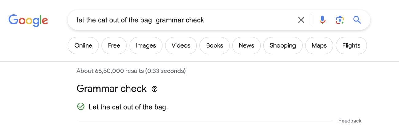 Έλεγχος γραμματικής στην Αναζήτηση Google