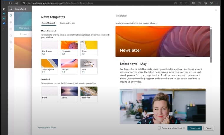 microsoft sharepoint email