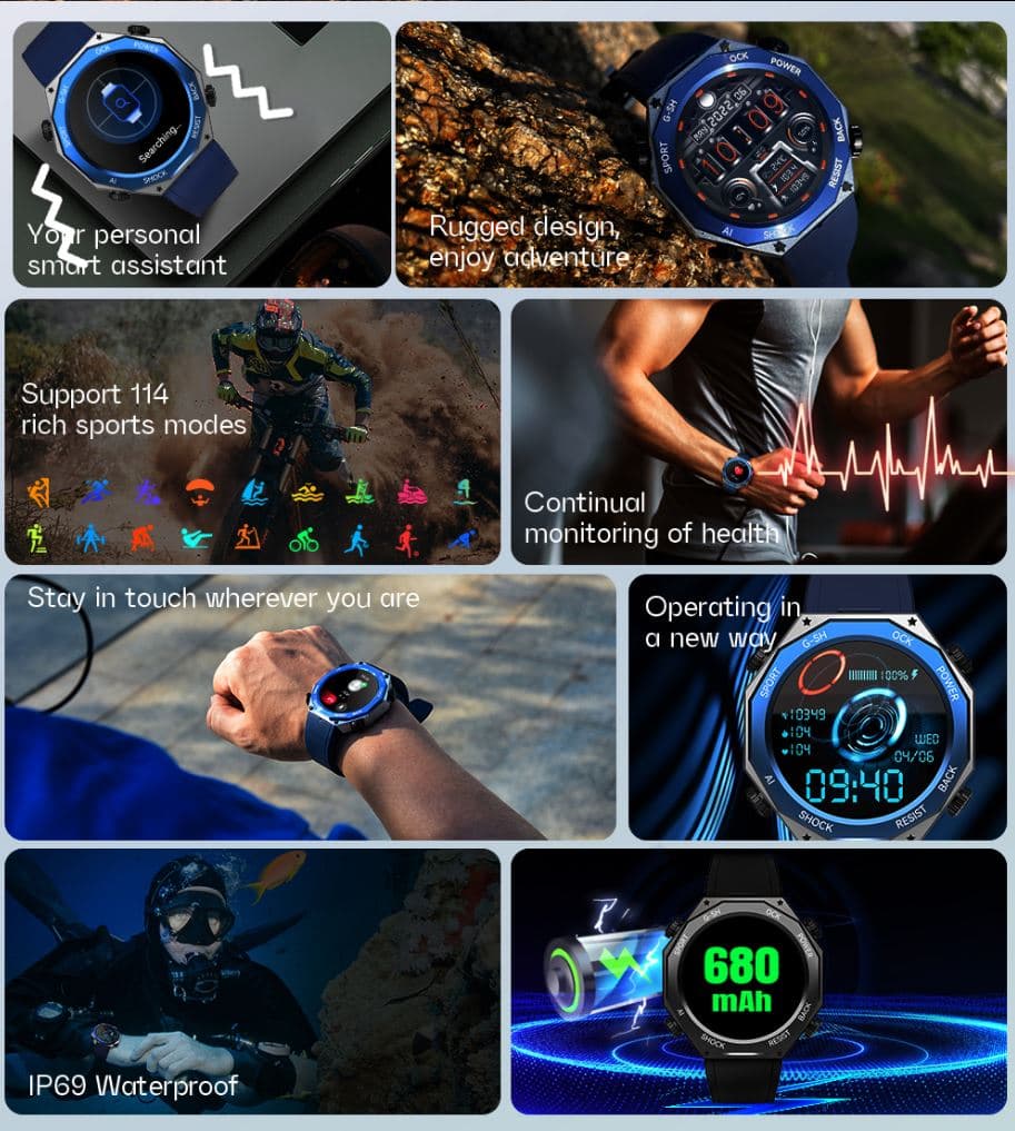 , Rogbid Tank M1 : Αδιάβροχο στα 50 μέτρα, με Ελληνικά, Bluetooth Calling και ΤΕΡΑΣΤΙΑ μπαταρία, στα 30.1€!, TechWar.gr