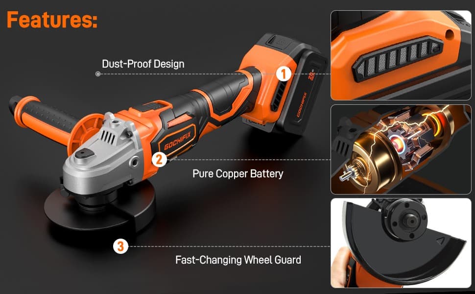 , [#Ιστορικό_Χαμηλό] Γωνιακός τροχός μπαταρίας, της GOCHIFIX με δύο μπαταρίες στα 57.1€ απο Ευρώπη!, TechWar.gr