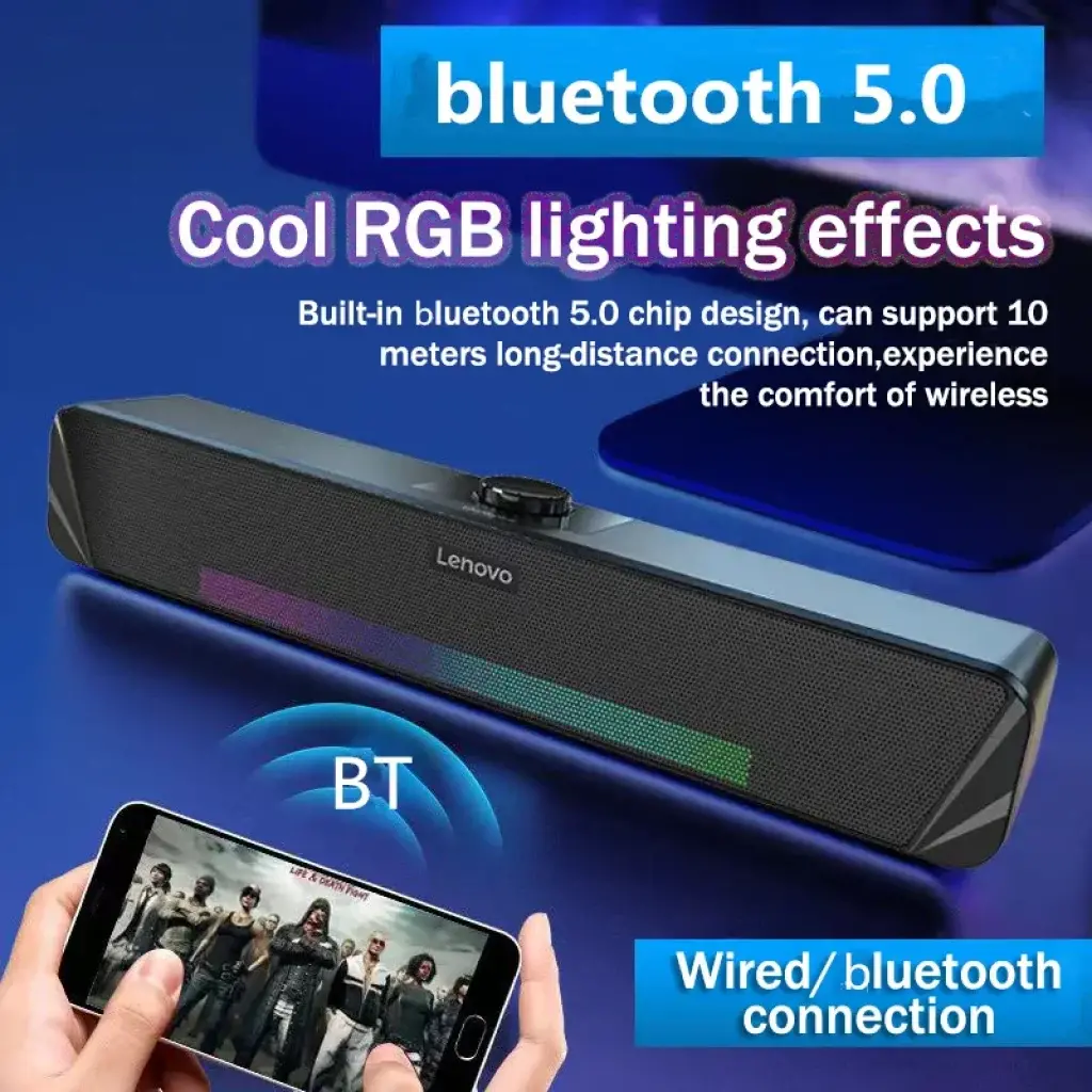 , [#Ιστορικό_Χαμηλό] Lenovo TS33 : Ηχόμπαρα με Bluetooth 5.0, Στέρεο ήχο και RGB φωτισμό στα 17.5€!, TechWar.gr