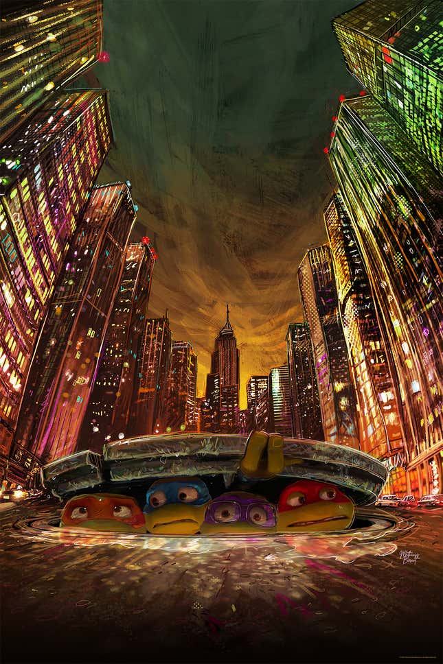 Εικόνα για άρθρο με τίτλο TMNT: Mutant Mayhem Gets a Perfect, Nostalgic Poster