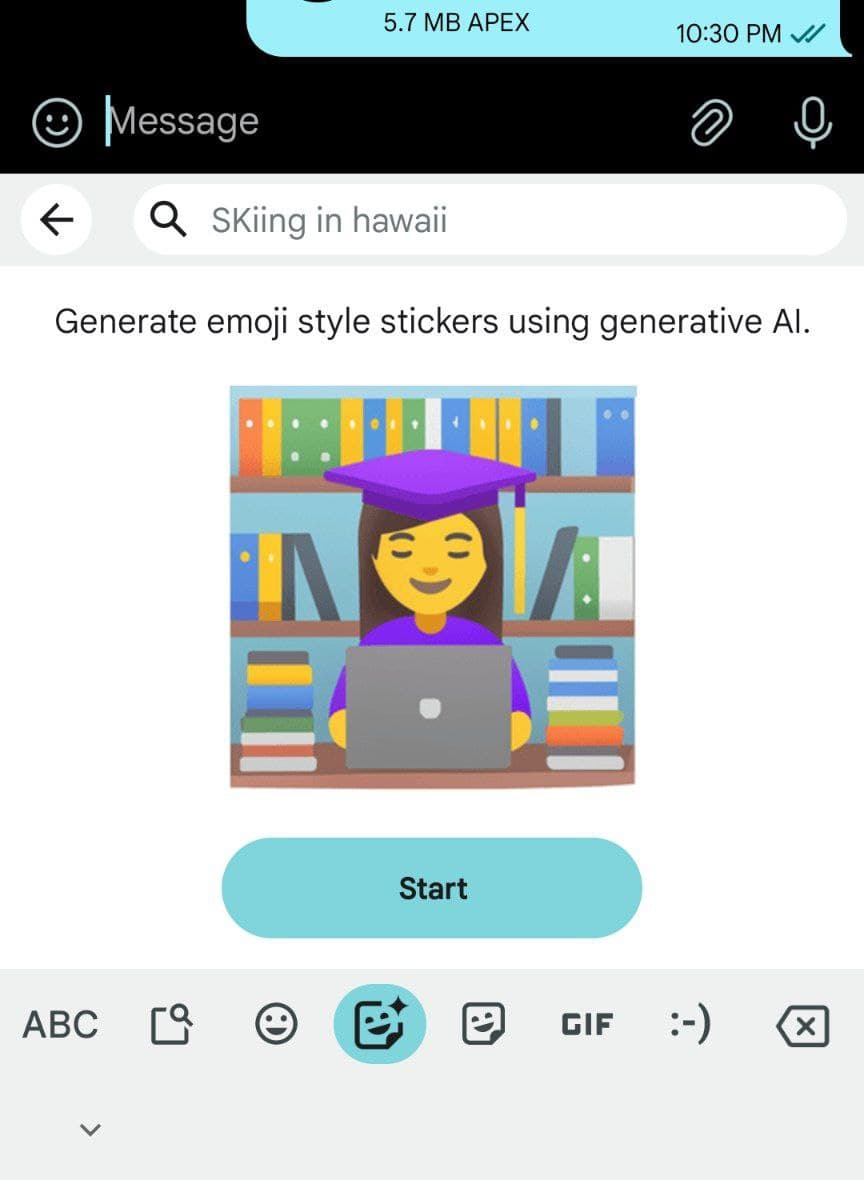 Αυτοκόλλητα Gboard Emogen Generative AI