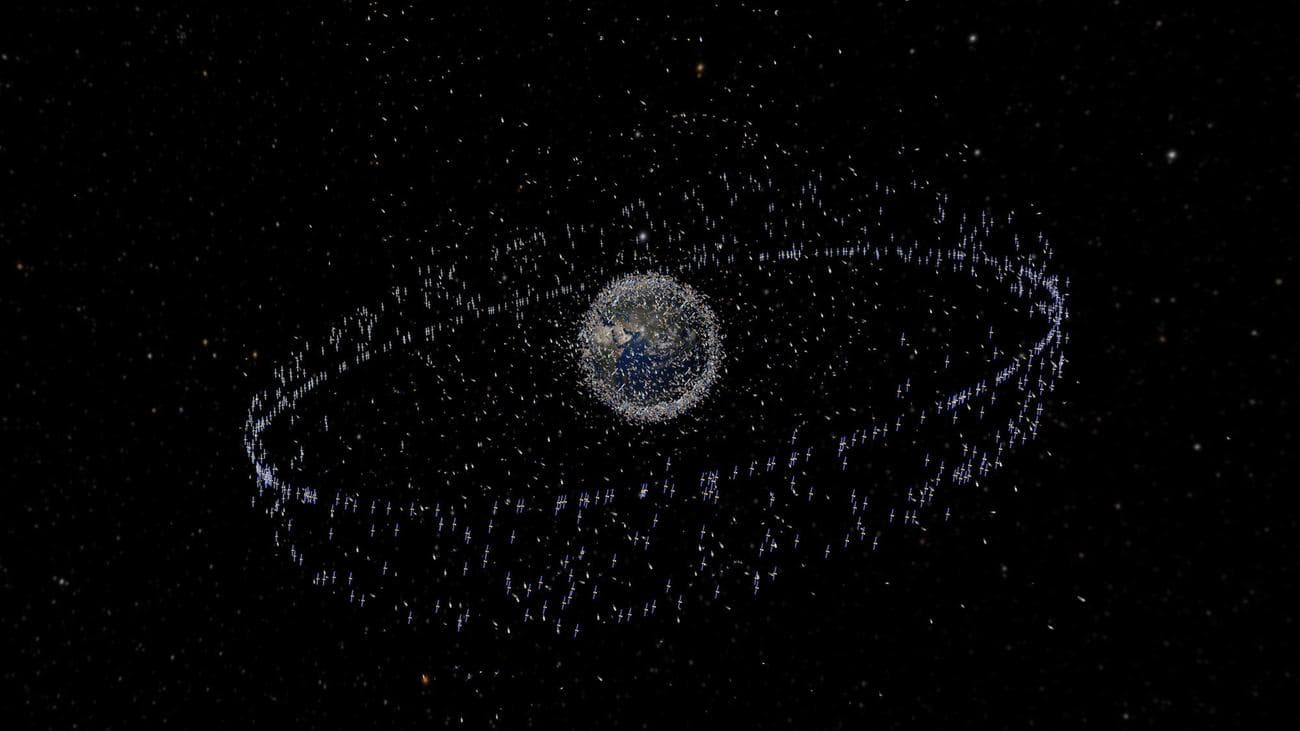 Illustration of trackable objects orbiting Earth