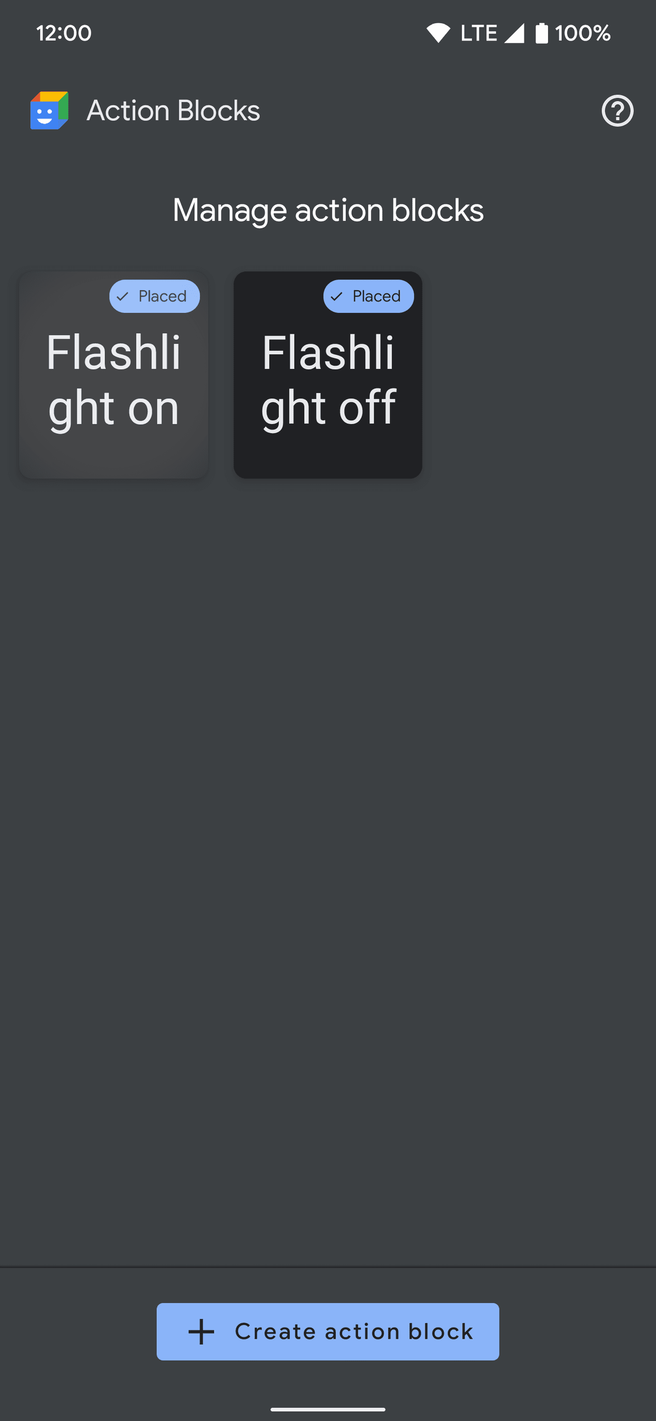 επεξεργασία μπλοκ ενεργειών