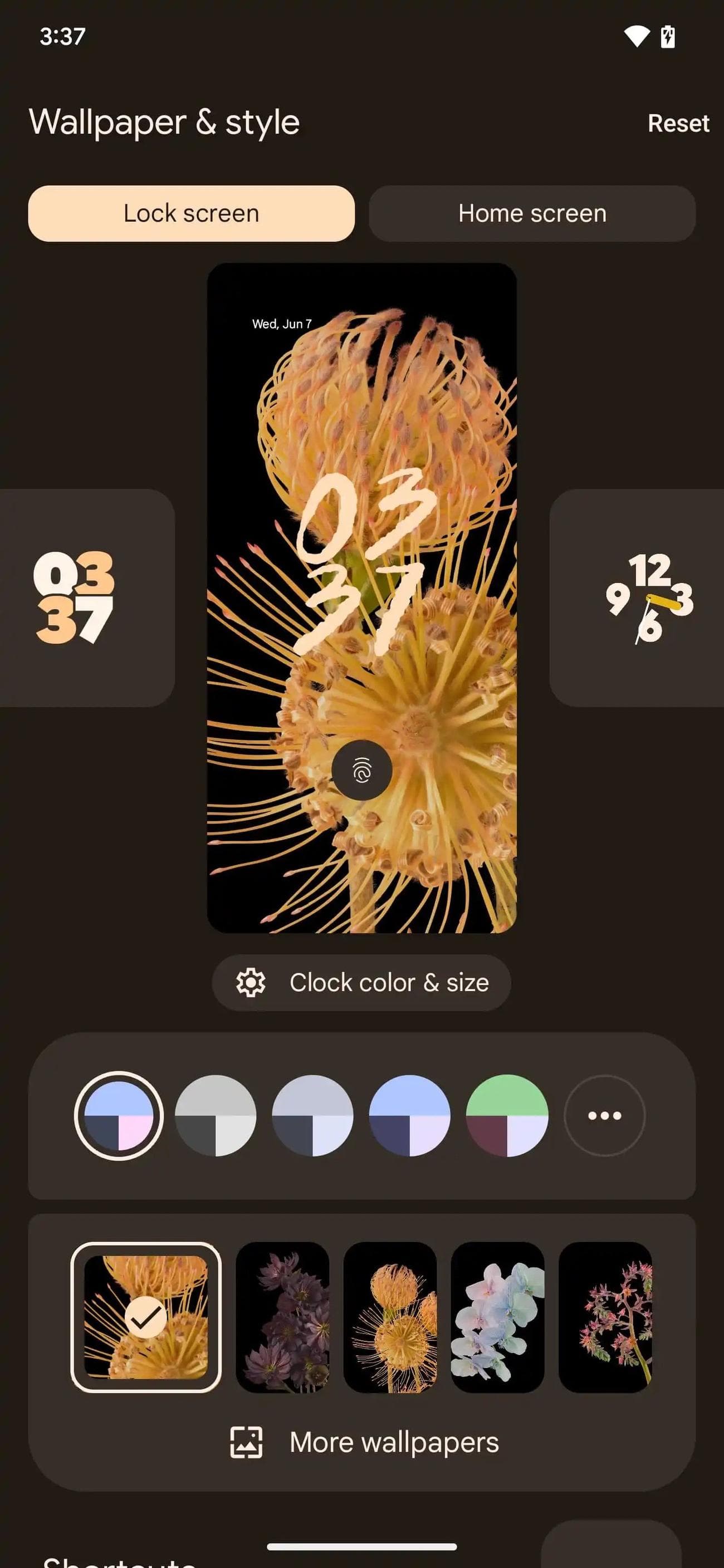 Android 13 Beta 3 Clock Face-1