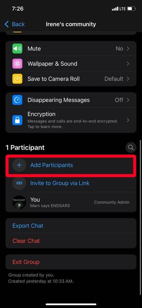 add members in WhatsApp community