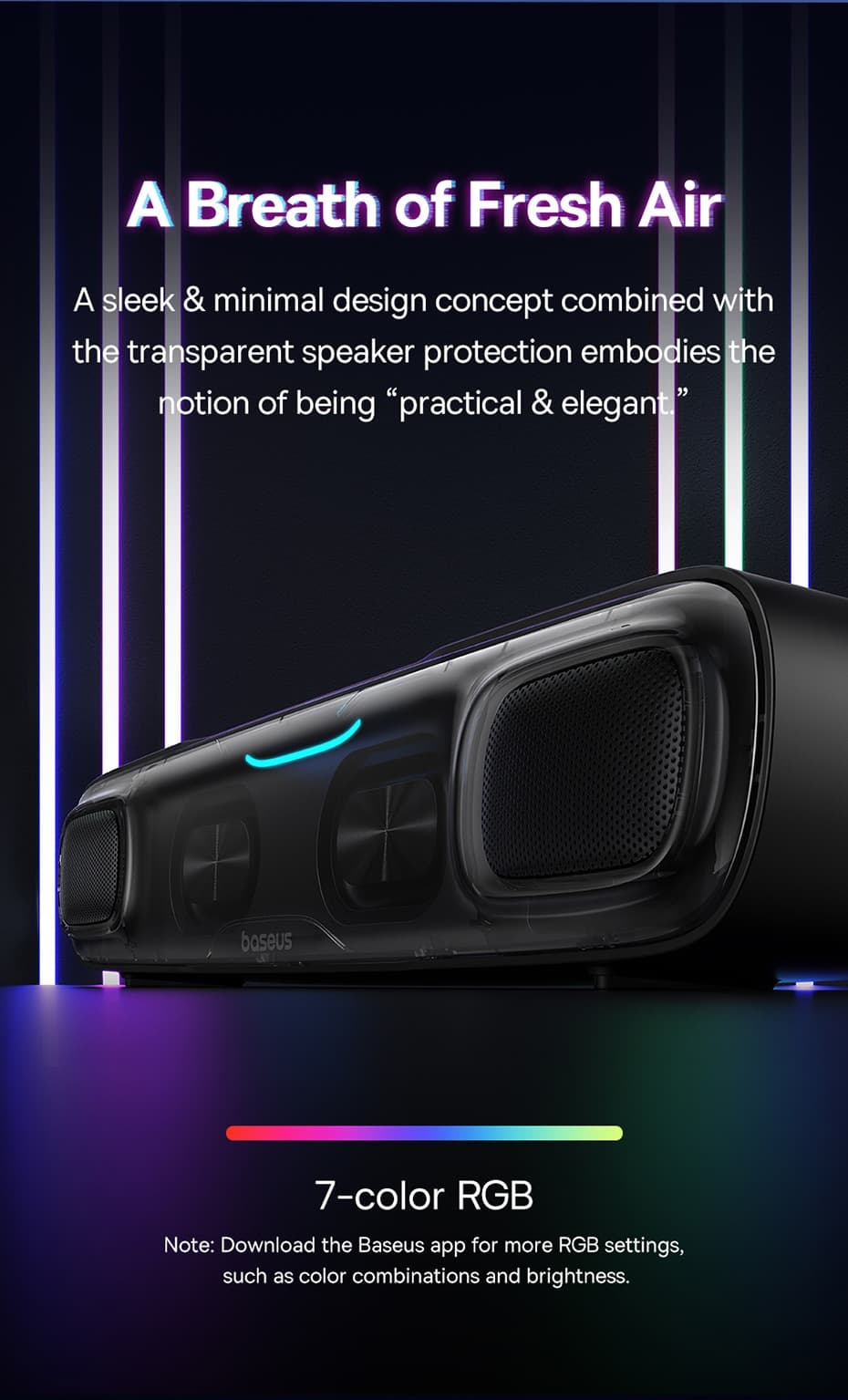 , Baseus AeQur DS10 : Bluetooth 5.3 Soundbar , με μικρόφωνο και 3D Surround Soundscape με 45€!, TechWar.gr