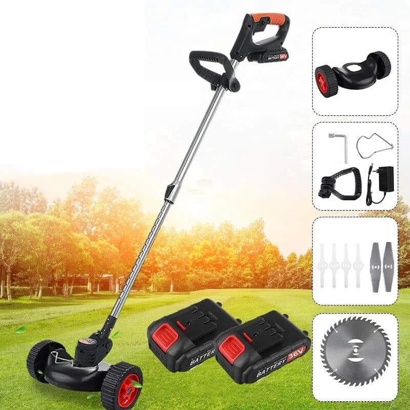 Θαμνοκοπτικό μπαταρίας της Wolike , με δίσκο, πριόνι και κεφαλή για γκαζόν, πακέτο με 2 μπαταρίες KAI ΡΟΔΑΚΙΑ στα 56.4€ τελική τιμή απο Τσεχία!!